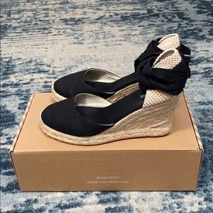 Soludos Lace-Up Tall Wedge Espadrilles